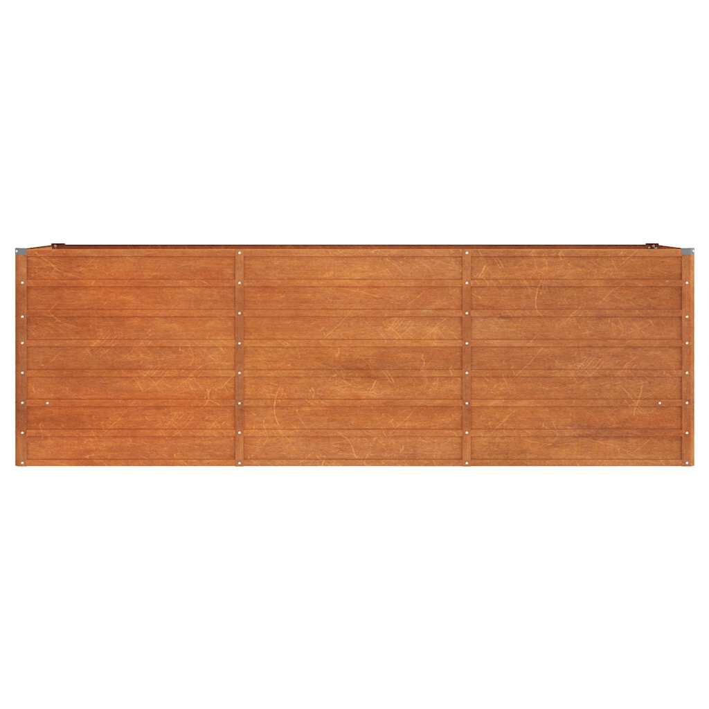280032 - VIDAXL Shtrat i ngritur për kopsht, ngjyrë ndryshkur 240x80x77 cm, çelik Corten
