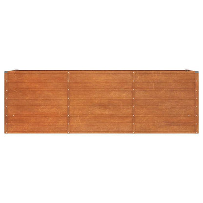 280032 - VIDAXL Shtrat i ngritur për kopsht, ngjyrë ndryshkur 240x80x77 cm, çelik Corten