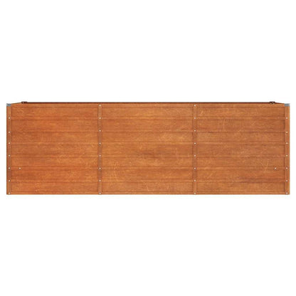 265032 - VIDA XL Shtrat i ngritur për kopsht, ngjyrë ndryshkur, 240x80x77 cm, celik Corten