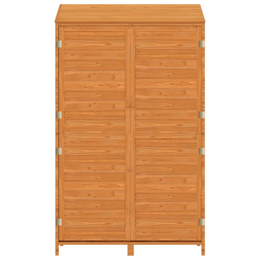 141502 - vidaXL Dollap kopshti për vegla, kafe, 102×52×174.5 cm, dru i fortë.