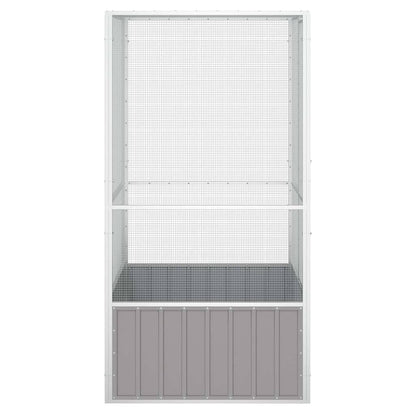 265048 - VIDA XL Kafaz zogjsh 111x107x211,5 cm Çelik i galvanizuar Gri