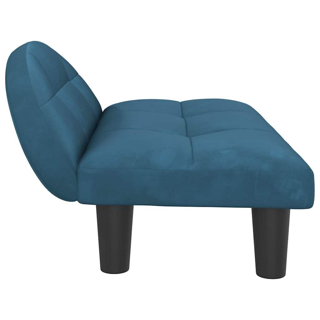 280054 - VIDA XL Shtrat Qeni Blu 70x52x30 cm Kadife