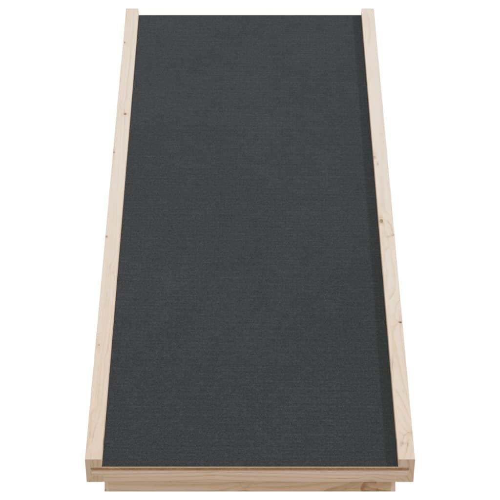 265052 - VIDAXL Rampë për Qen, Gri 100x40 cm, Dru i Masturbuar, Fir