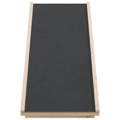 265052 - VIDAXL Rampë për Qen, Gri 100x40 cm, Dru i Masturbuar, Fir