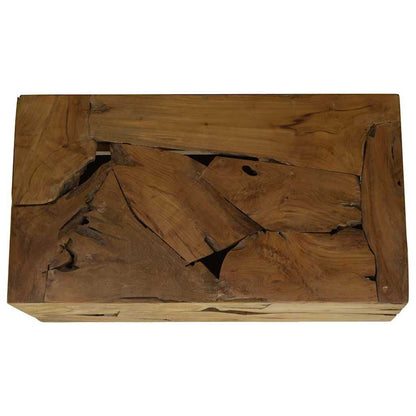 280067 - VIDAXL Tavolinë kafeje 90x50x30 cm Ngjyrë Tiku e Vërtetë Kafe