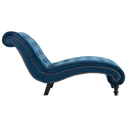 265066 - VIDA XL Shezlong Blu Kadifeje