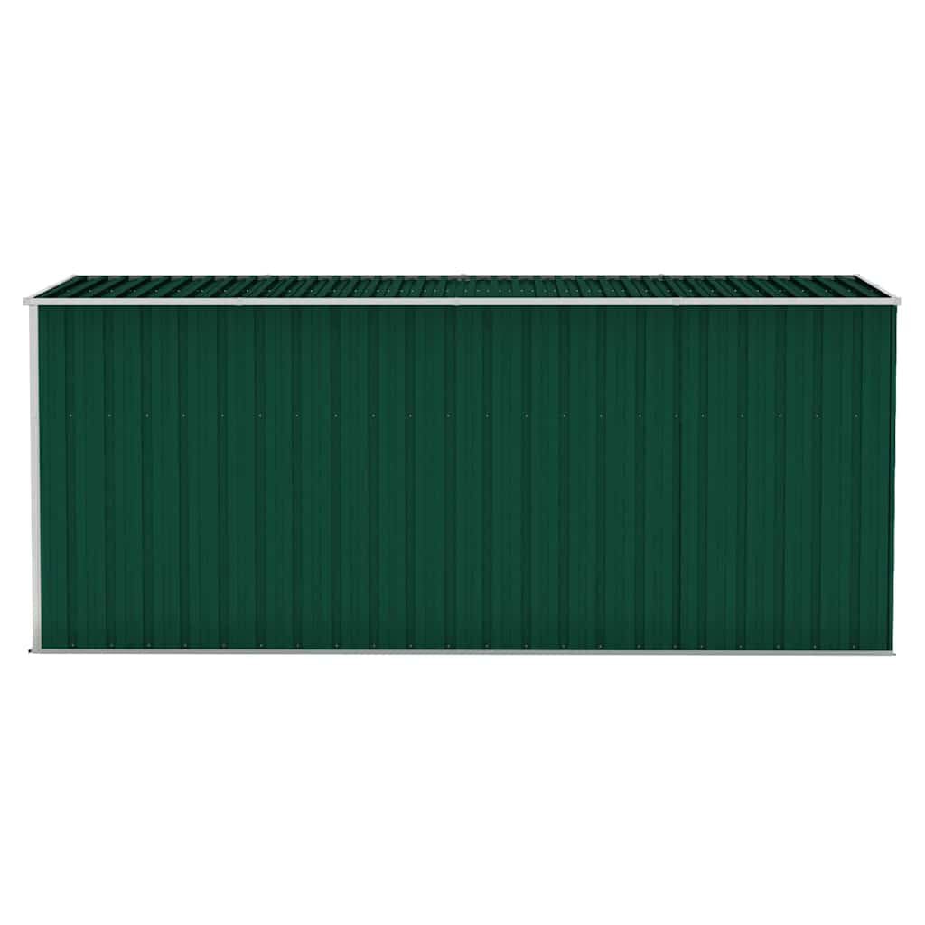 265088 - VIDAXL Kasolle Kopshti e Montuar në Mur, Ngjyrë Jeshile 118x382x178 cm, Çelik i Galvanizuar