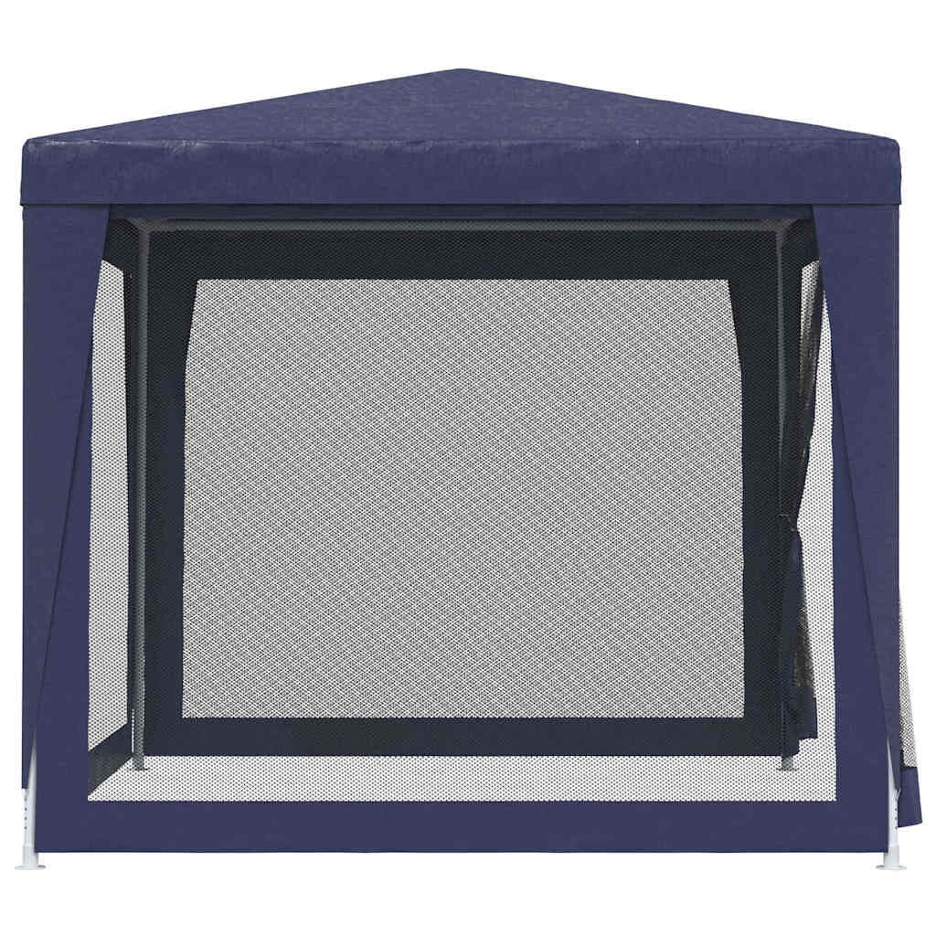 265139 - VIDAXL Tendë për festa me 4 mure anësore rrjetë Blu 2,5x2,5 m HDPE