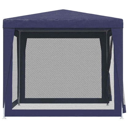 265139 - VIDAXL Tendë për festa me 4 mure anësore rrjetë Blu 2,5x2,5 m HDPE