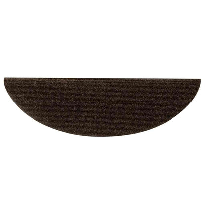 280147 - VIDAXL Tapete Shkallësh Vetëngjitëse 15 copë 56x17x3 cm Kafe Gjysmë e Rrumbullakët