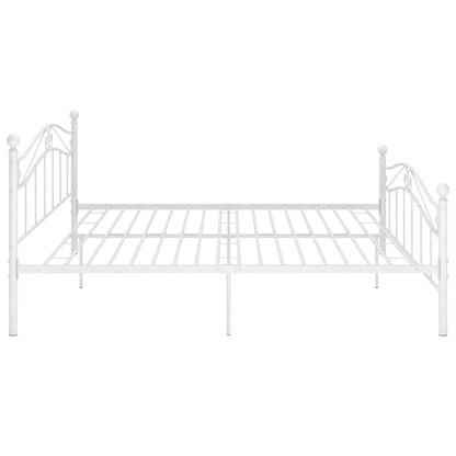 265146 - VIDA XL Kornizë shtrati pa dyshek, metal i bardhë 160x200 cm