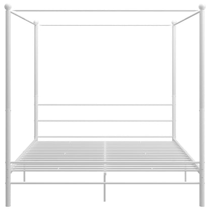 265147 - VIDA XL Kornizë Krevati me Tendë pa Dyshek, Metal i Bardhë 200x200 cm