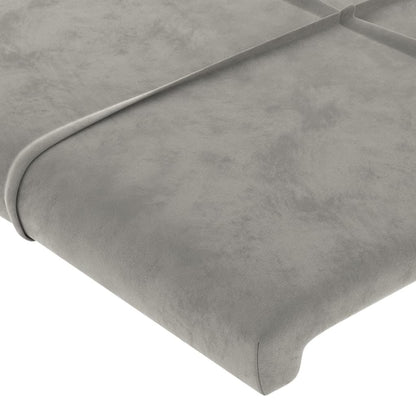 280169 - VIDA XL Kokë shtrati Gri e çelët 180x5x78/88 cm, Kadife