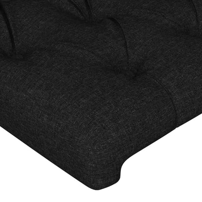 265164 - VIDA XL Kokë shtrati e zezë 80x7x78/88 cm Pëlhurë