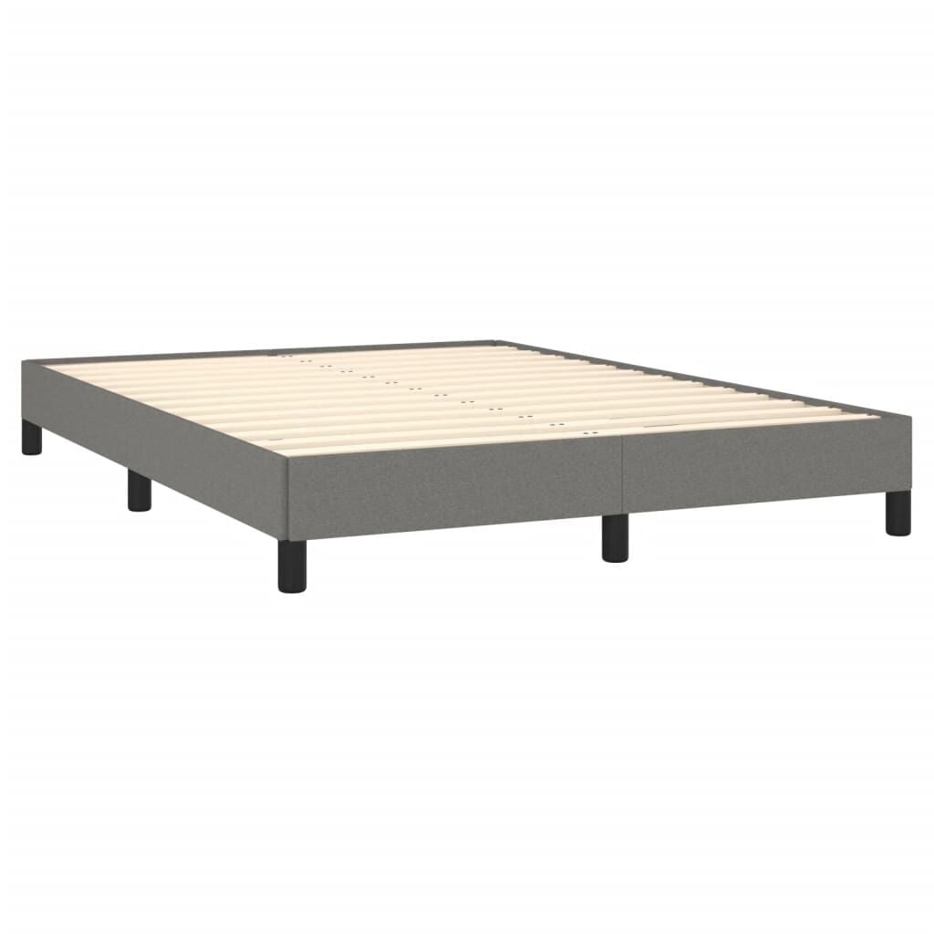 280177 - VIDAXL Kornizë shtrati pa dyshek, ngjyrë gri e errët 140x190 cm, material