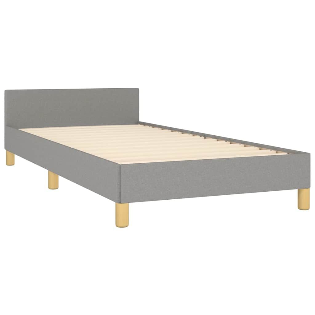 265166 - VIDA XL Kornizë shtrati pa dyshek, ngjyrë gri e celët 100x200 cm, material