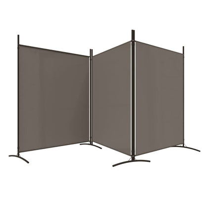 280192 - VIDAXL Ndarëse Dhome me 3 Panele, Ngjyrë Antraciti 525x180 cm, Pëlhurë