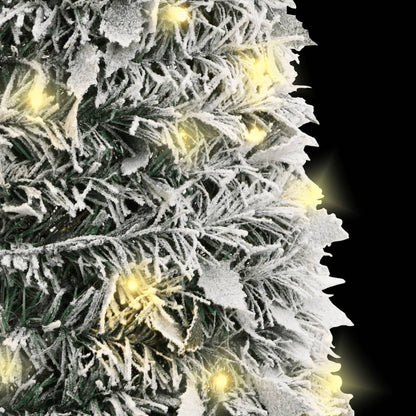 181591 - vidaXL Pemë Artificiale Krishtlindjesh me Dritë – Flocked Snow, 150 LEDs, 180 cm
