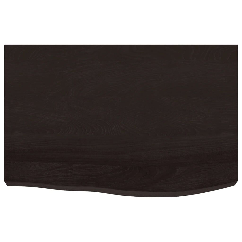 280240 - VIDAXL Raft Muri Ngjyrë Kafe 60x40x(2-6) cm Lisi i Trajtuar