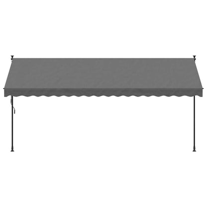 280253 - VIDAXL Tendë e tërheqshme Antracit 400x150 cm Pëlhurë dhe çelik