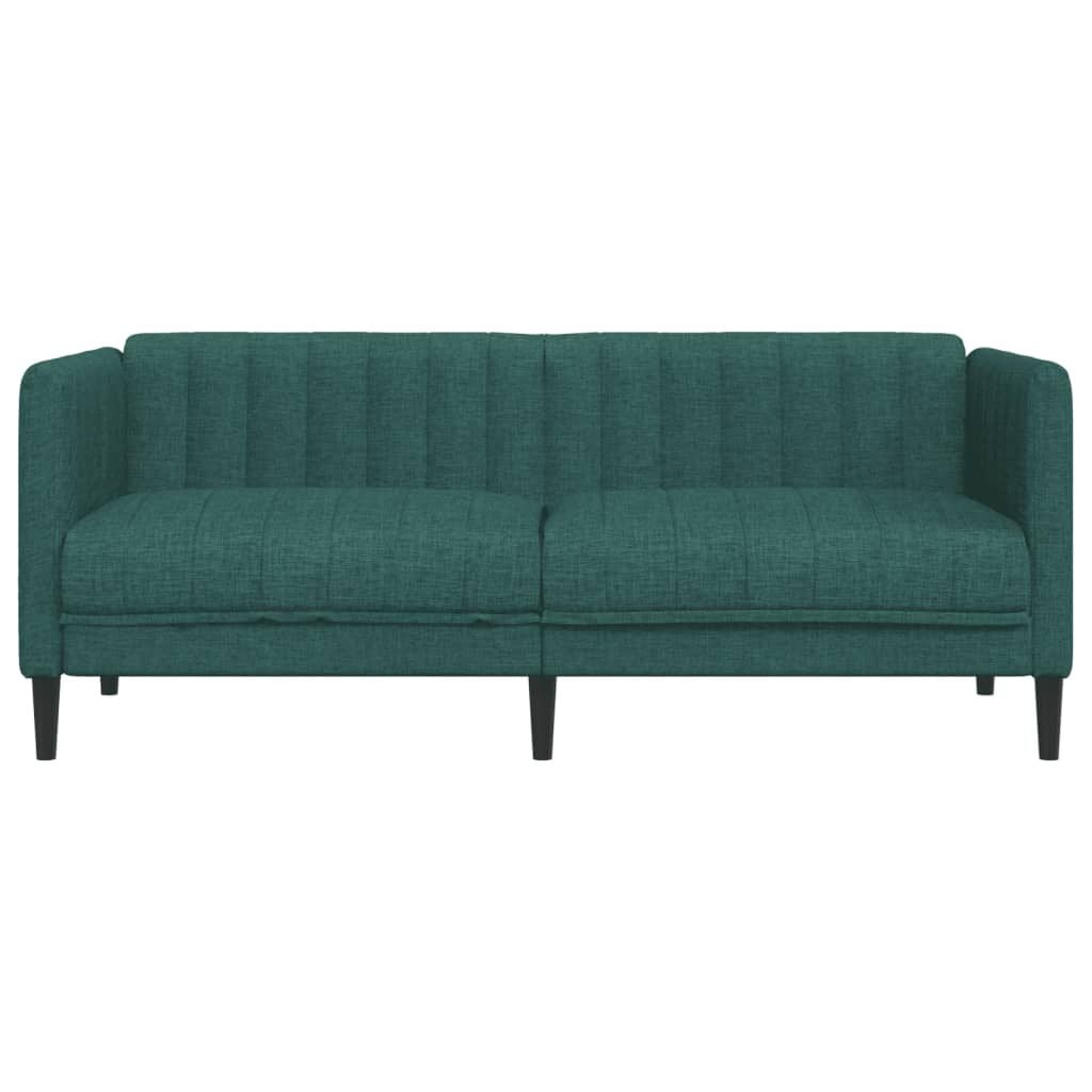 265260 - VIDA XL Divan 2-Vendësh, Material Jeshile i Errët