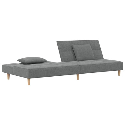 265272 - VIDAXL Divan-Krevat 2-Vendësh me Dy Jastëkë, Material Gri i Errët