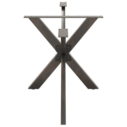 280337 - VIDAXL Këmbë Tavoline Ngrenieje në Formë Merimange, Çelik Natyral 150x78x(72-73) cm