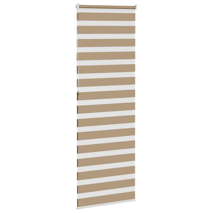 280343 - VIDAXL Perde Zebra Ngjyrë Kafe Rërë 70x230 cm, Gjerësia e pëlhurës 65,9 cm, Poliester