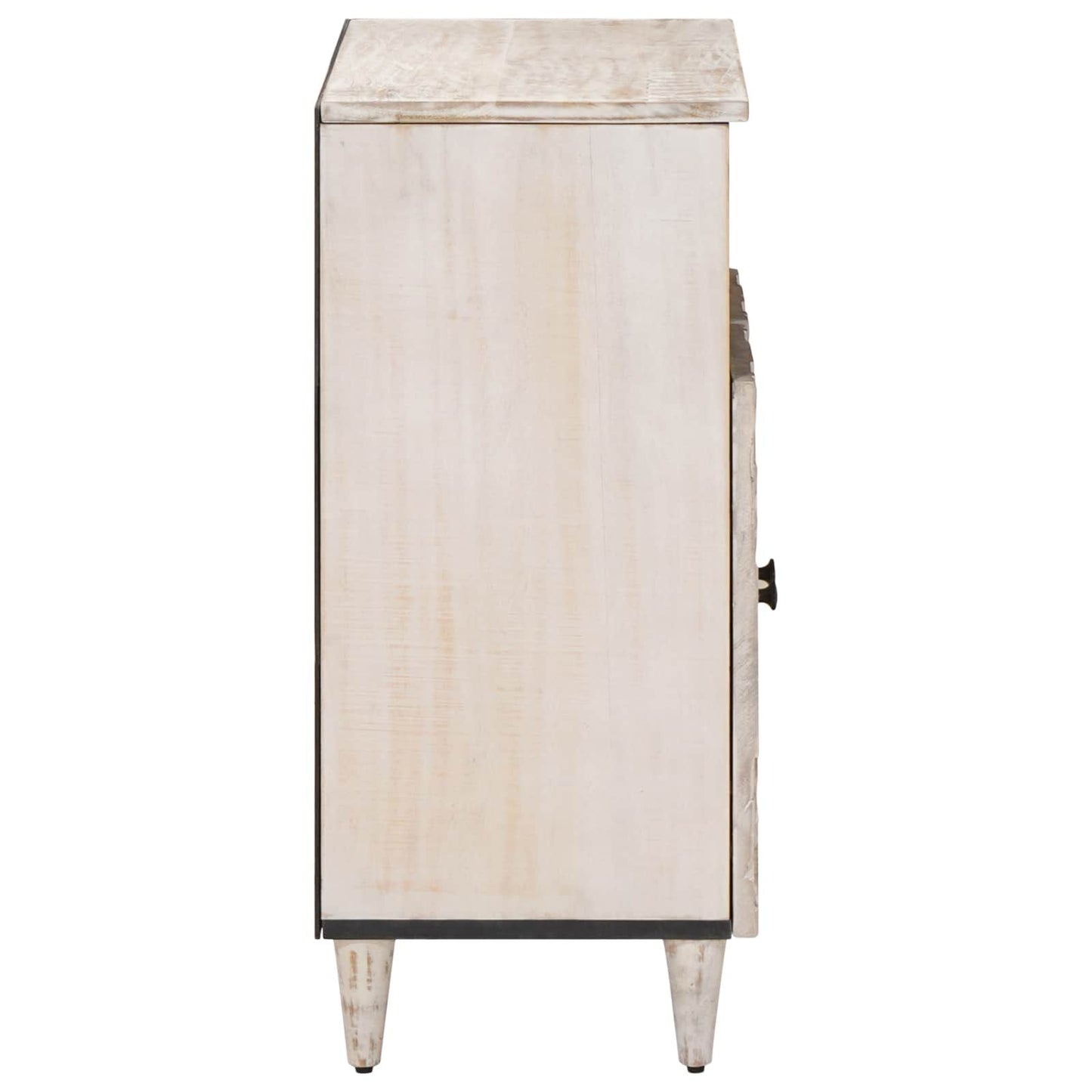 280350 - vidaXL Bufe me Hapësirë Ruajtjeje të Bardhë 60 x 33.5 x 75 cm Dru i Fortë Mango