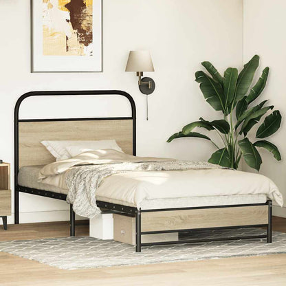 265327 - VIDA XL Kornizë shtrati pa dyshek 90x190 cm, dru i projektuar Sonoma Lis