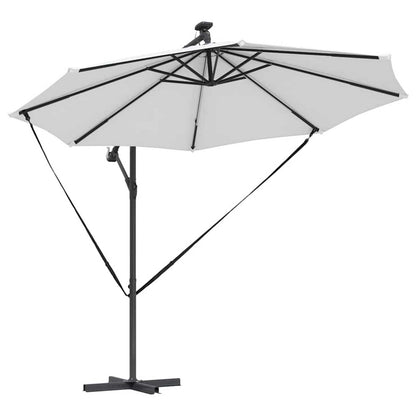 265355 - vidaXL Çadër Ngjyrë Rërë 294 x 294 x 248 cm Poliester dhe Alumini