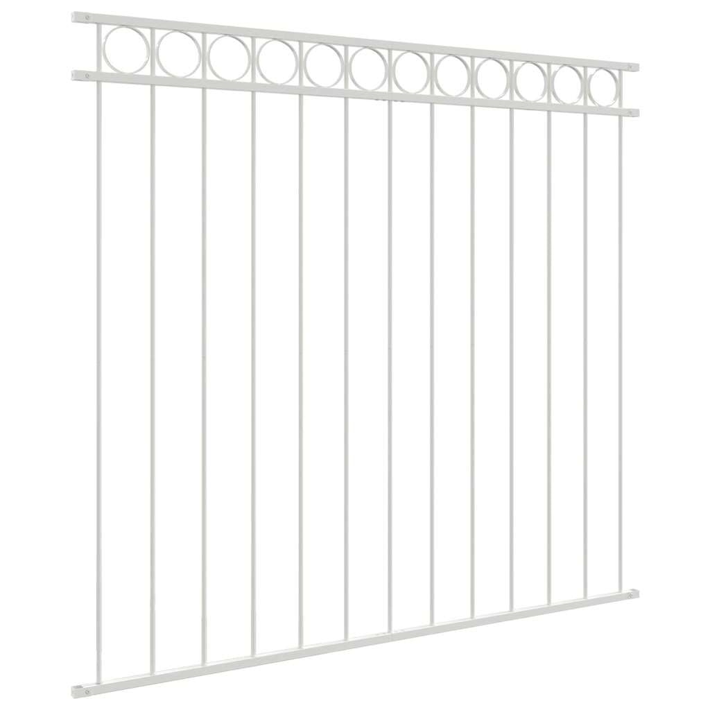 280402 - vidaXL Element Gardhi ASSEN i Bardhë 170 x 150 cm Çelik