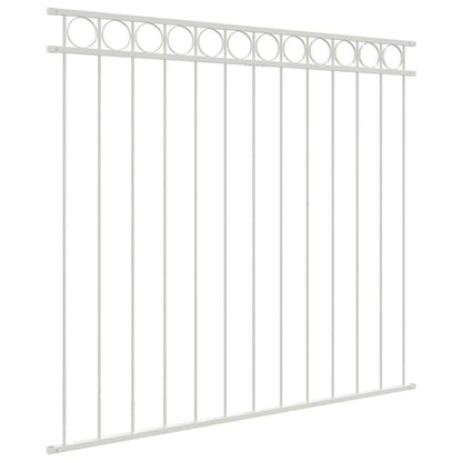 280402 - vidaXL Element Gardhi ASSEN i Bardhë 170 x 150 cm Çelik
