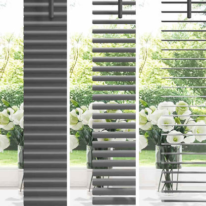 265360 - vidaXL Perde Gri të Errët 220x150 cm Alumini