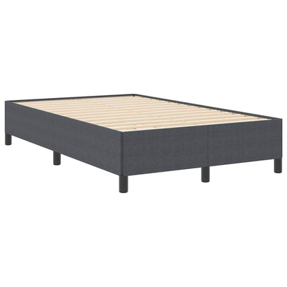 280409 - vidaXL Krevat Box Spring prej kadifeje me vija në ngjyrë gri të errët, 120 x 200 cm