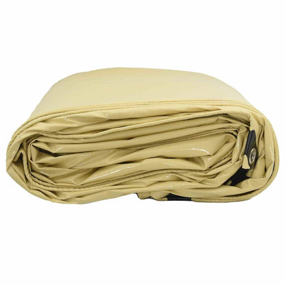280433 - vidaXL Tenda Prerjeje 650 g/m² Bezhë 3 x 5 m Kanavacë e veshur me PVC