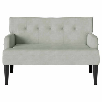 280445 - vidaXL Banc Chesterfield Gris clair 112 x 65,5 x 75 cm Velours