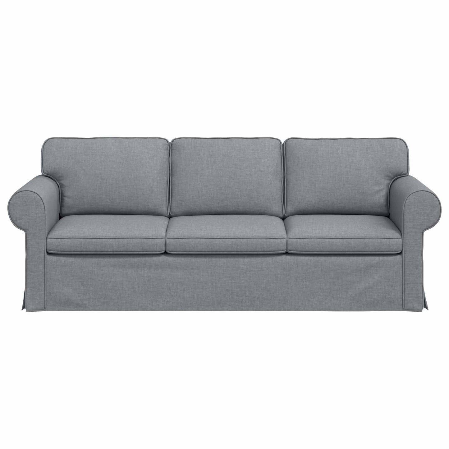 280460 - vidaXL Divan Gri i Çelët 215 x 82 x 80 cm, Pëlhurë, Divan Modern, Dizajn Ergonomik
