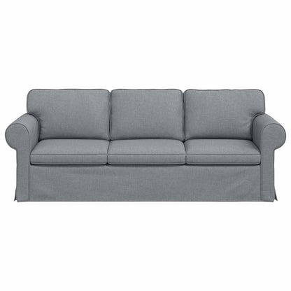 280460 - vidaXL Divan Gri i Çelët 215 x 82 x 80 cm, Pëlhurë, Divan Modern, Dizajn Ergonomik