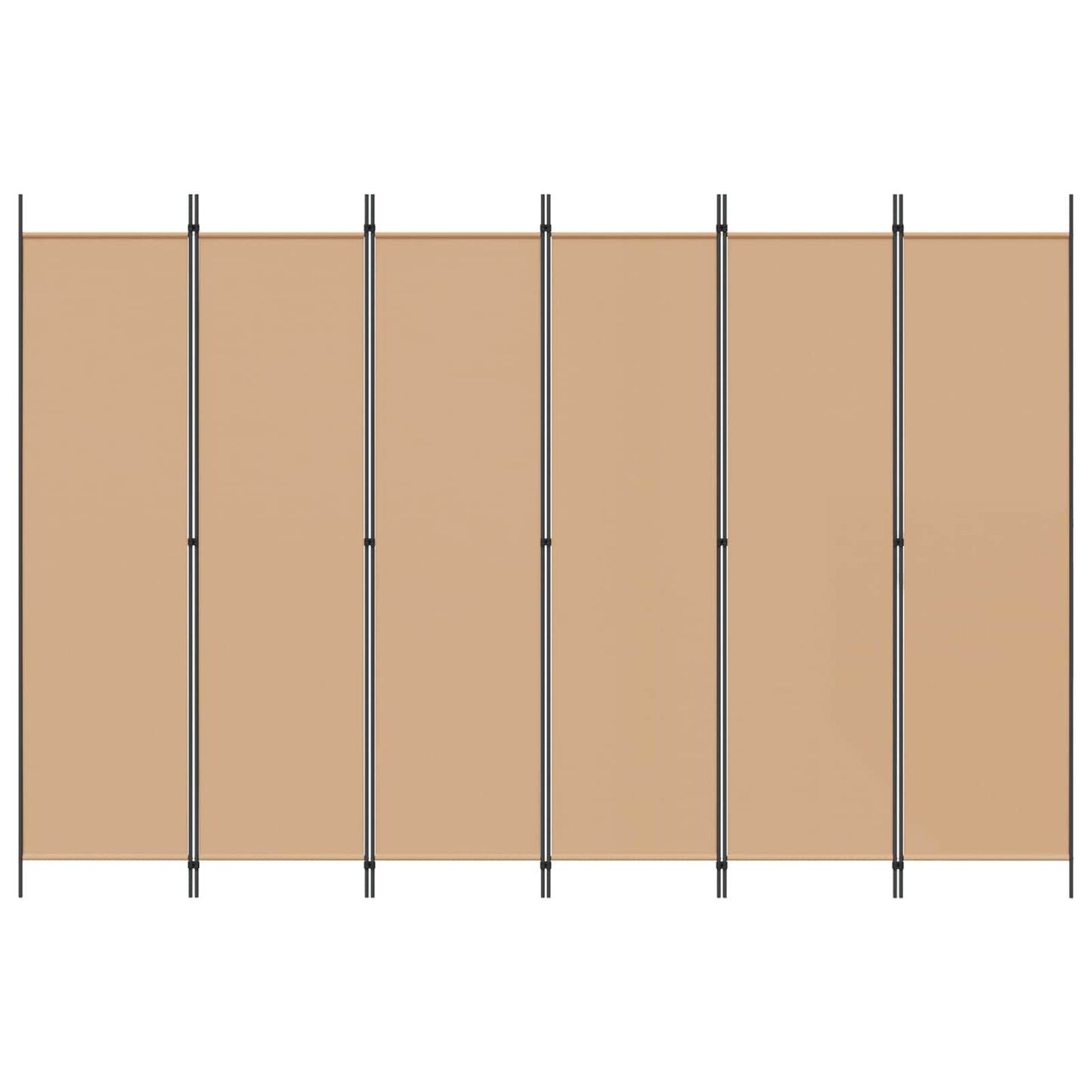 280478 - vidaXL Ndarëse Dhome me 6 Panele, Ngjyrë Bezhë 300 x 200 cm, Pëlhurë