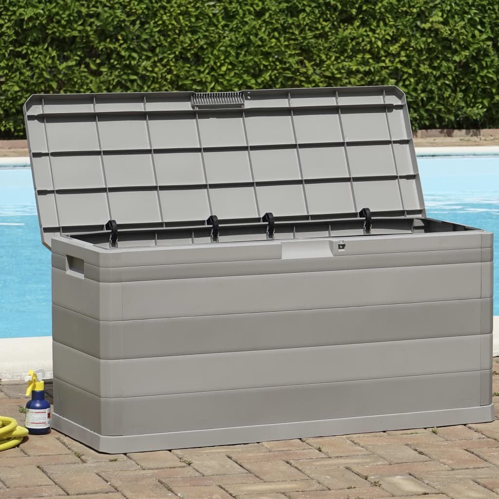 265412 - VIDAXL Kuti Ruajtjeje për Kopsht, Gri 117x45x56 cm