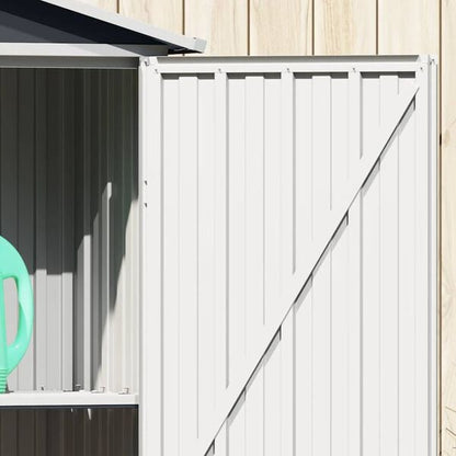 181716 - VIDAXL Kasolle për Kopsht në Ngjyrë Antracit 116x45x175 cm, Prej Çeliku i Galvanizuar