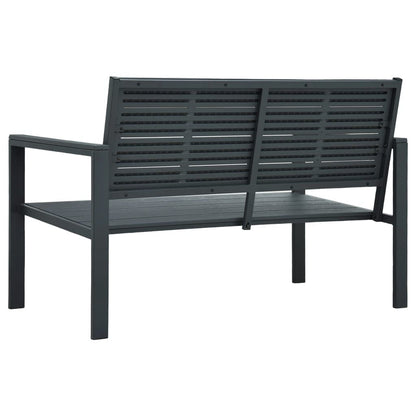 265434 - VIDAXL Stol Kopshti 120 cm HDPE me Pamje Gri Druri