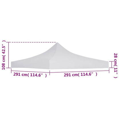 280508 - VIDAXL Çati tendë për festa 3x3 m e bardhë