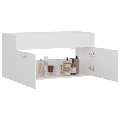 265452 - VIDAXL Dollap Lavamani i Bardhë 90x38,5x46 cm Dru i Inxhinieruar