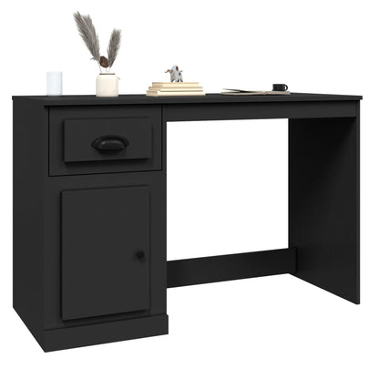 265099 - vidaXL Tavolinë Pune me Sirtar 115×50×75 cm – E Zezë
