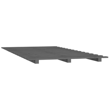 280536 - VIDAXL Kornizë Kreveti pa Dyshek Gri 90x200 cm Dru Pishe