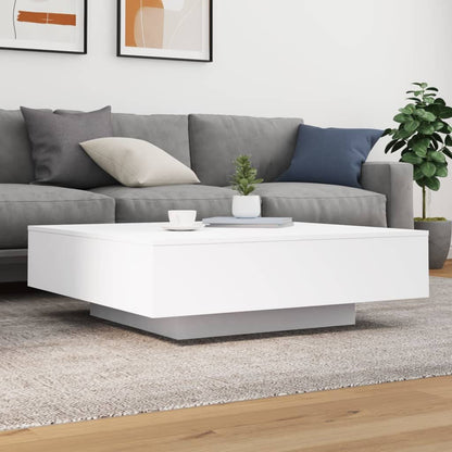 265495 - VIDAXL Tavolinë kafeje me drita LED e bardhë 100x100x31 cm
