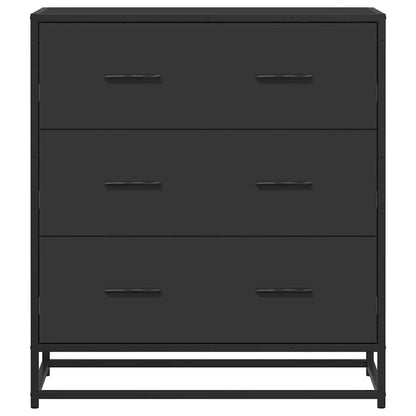 265516 - VIDA XL Bufe e zezë 68x35x76 cm Dru dhe metal i projektuar