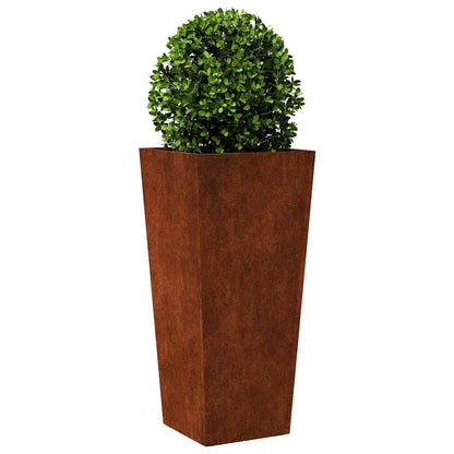 280579 - VIDAXL Vazo Kopshti 2 copë 35x35x75 cm Çelik Rezistent ndaj Motit